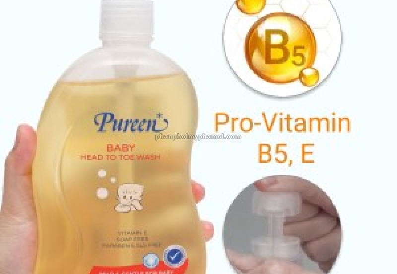 ⭐⭐⭐⭐⭐Tắm Gội Toàn Thân Pureen Pro-Vitamin B5 & E 750ml ⚡️